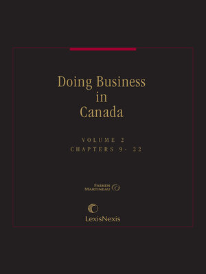 cover image of Doing Business in Canada